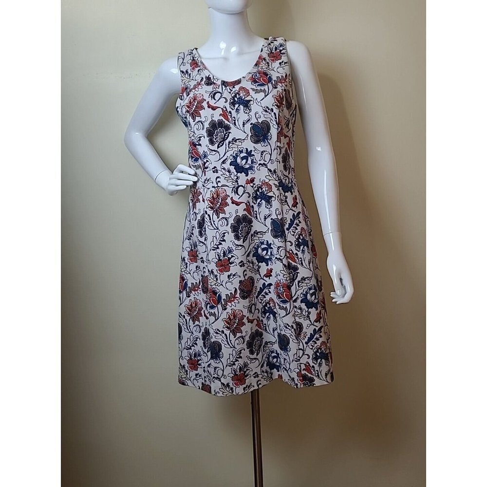 Ann Taylor Sleeveless Floral Knee Length Dress Size 4